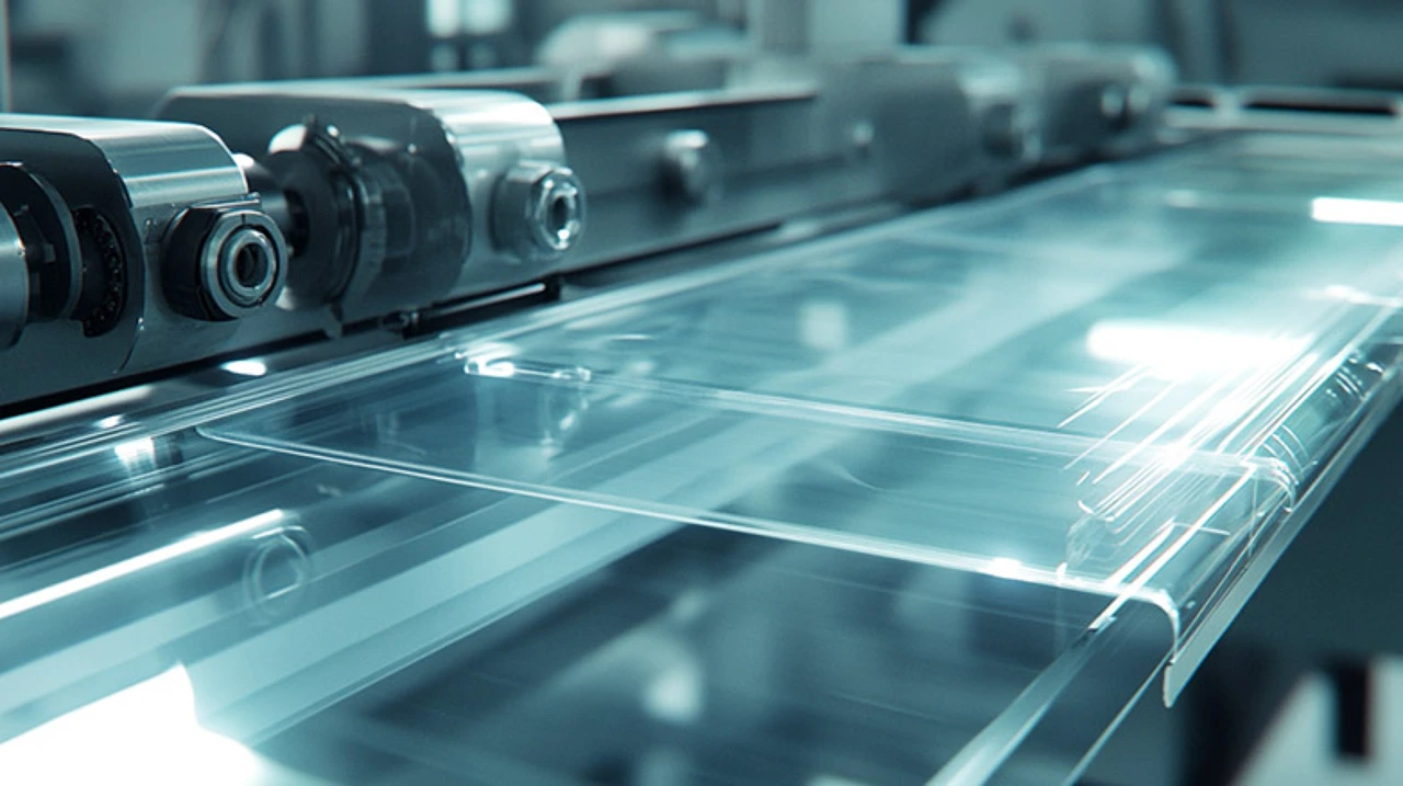 An AI generated image of a plastic industrial enclosure being manufactured in a factory.